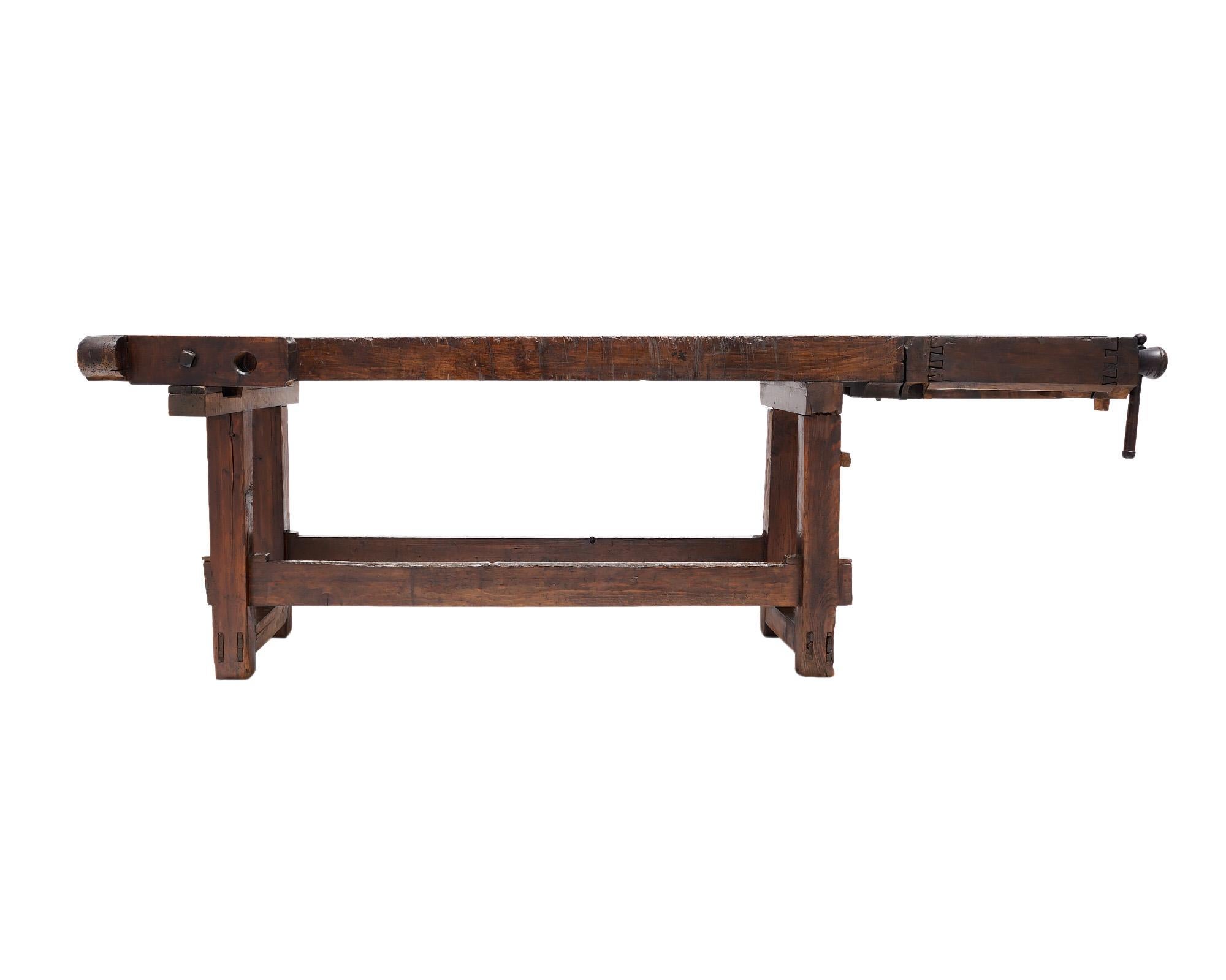 Iron Antique French Alps Ski Workbench For Sale