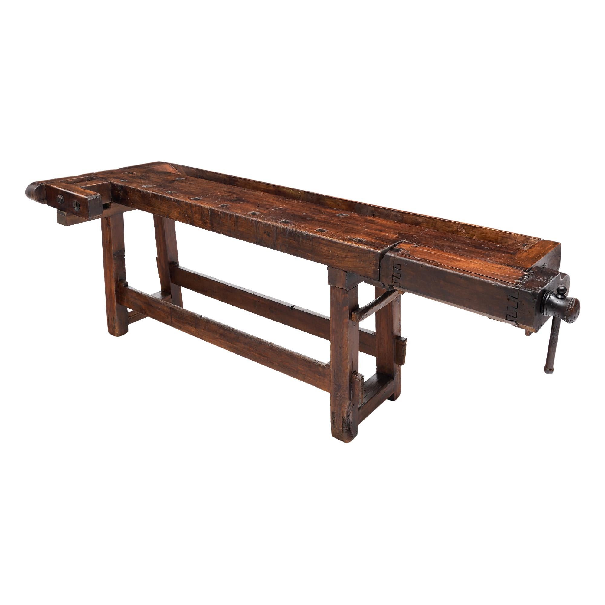Antique French Alps Ski Workbench For Sale 1