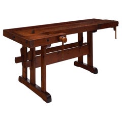 Antique French Alps "Ski" Workbench