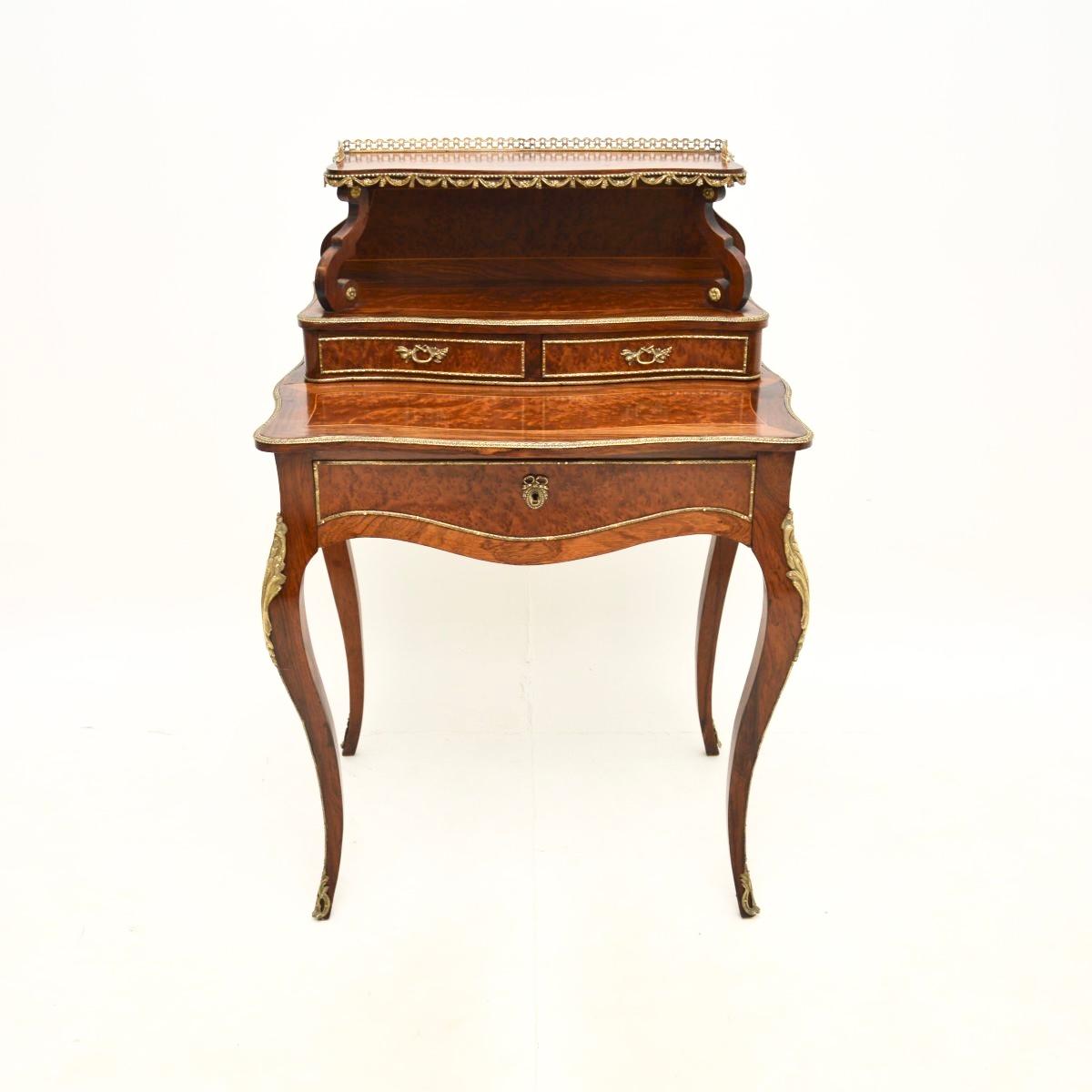 Antique French Amboyna Escritoire Escritorio Francés
