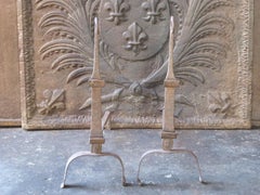 Antique French Andirons or Firedogs, 18th Century