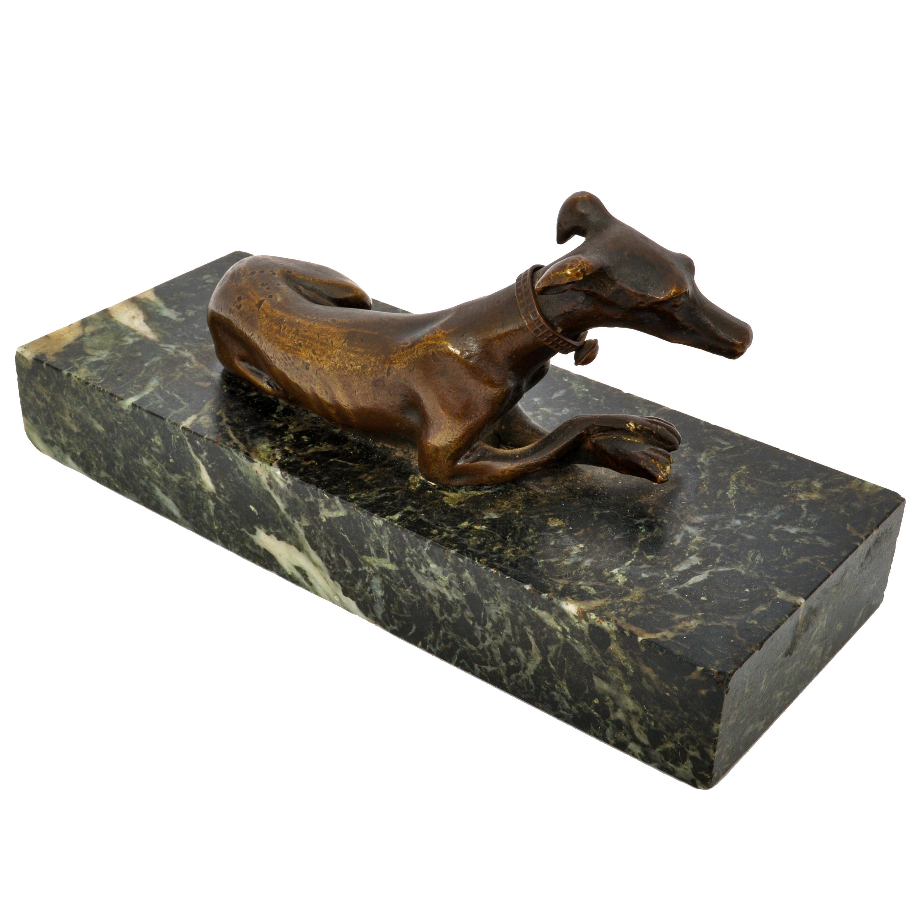 bronzefigur windhund