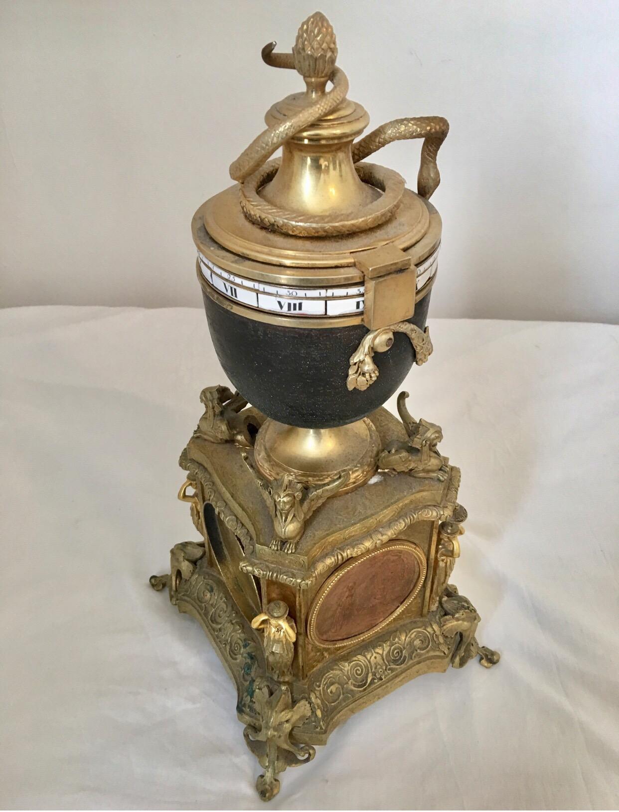 Antique French Annular Dial Striking Urn Clock and Barometer, circa 1880 3
