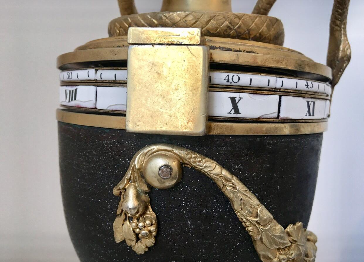 Antique French Annular Dial Striking Urn Clock and Barometer, circa 1880 2