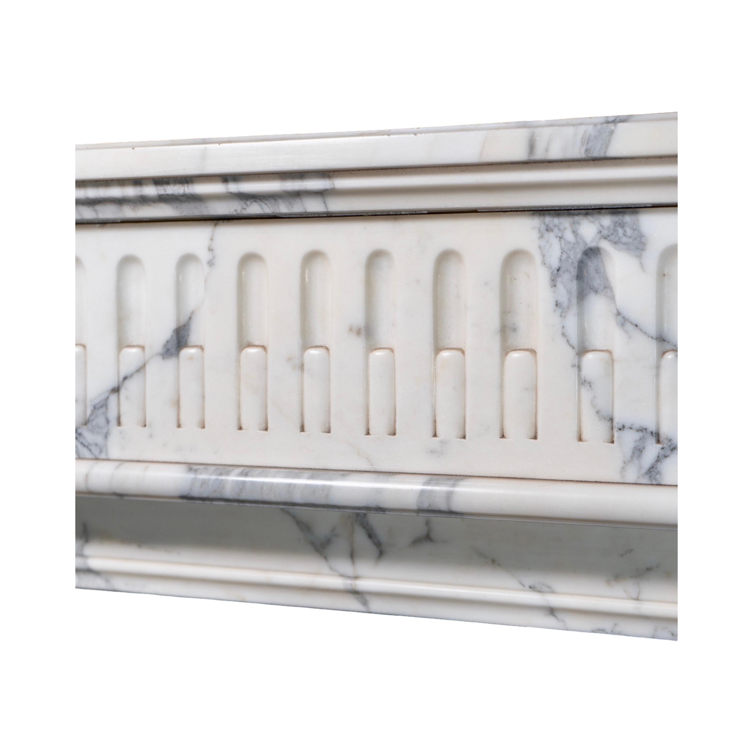 Antique French Arabescato Marble Mantel For Sale 3