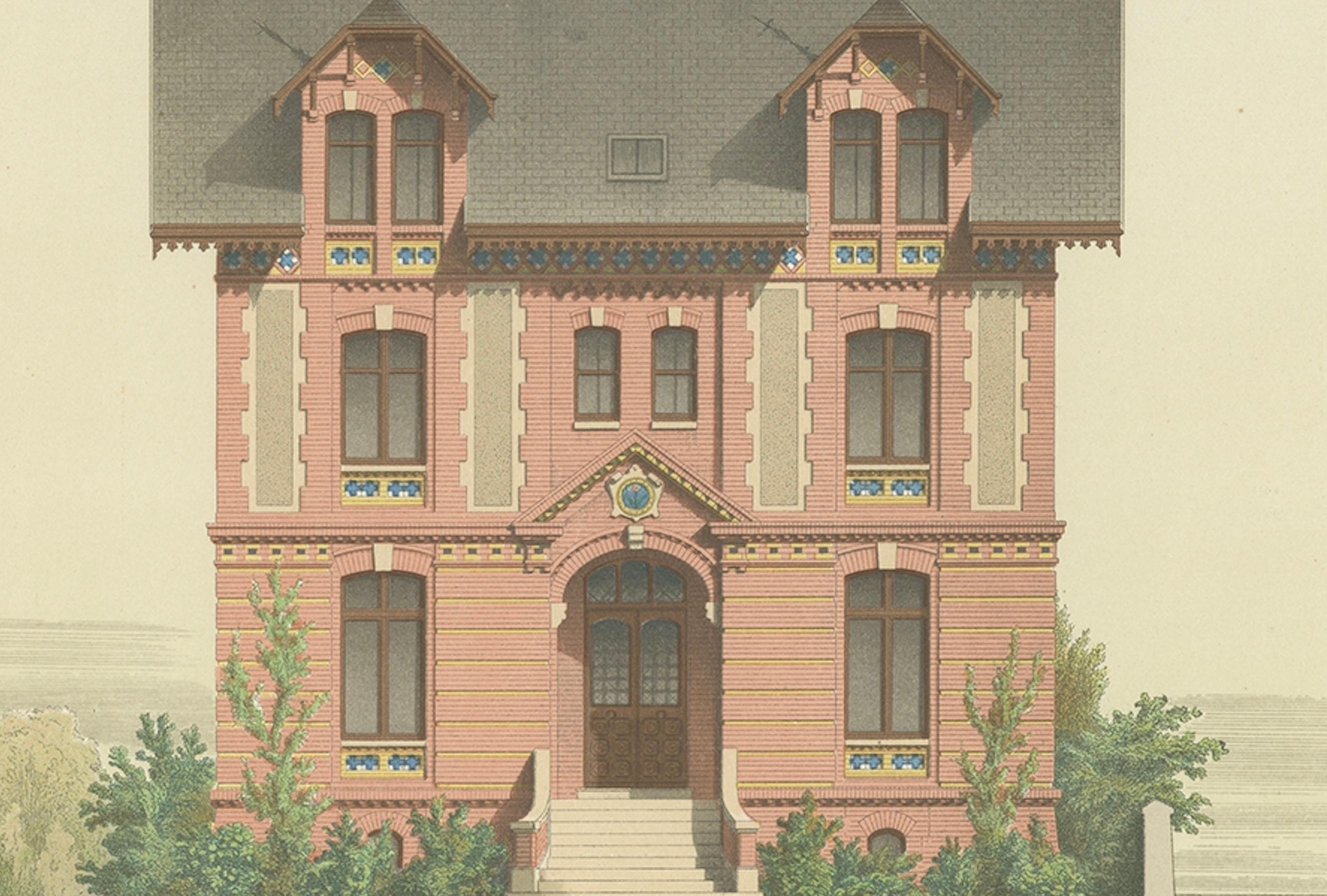 Pl. XXVI Villa Marguerite a Houlgate, Chabat, um 1900 (Französisch) im Angebot