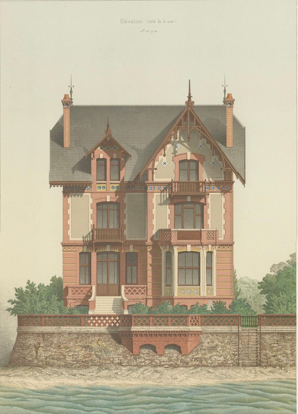 Pl. XXV Villa Marguerite a Houlgate, Chabat, um 1900 (20. Jahrhundert) im Angebot