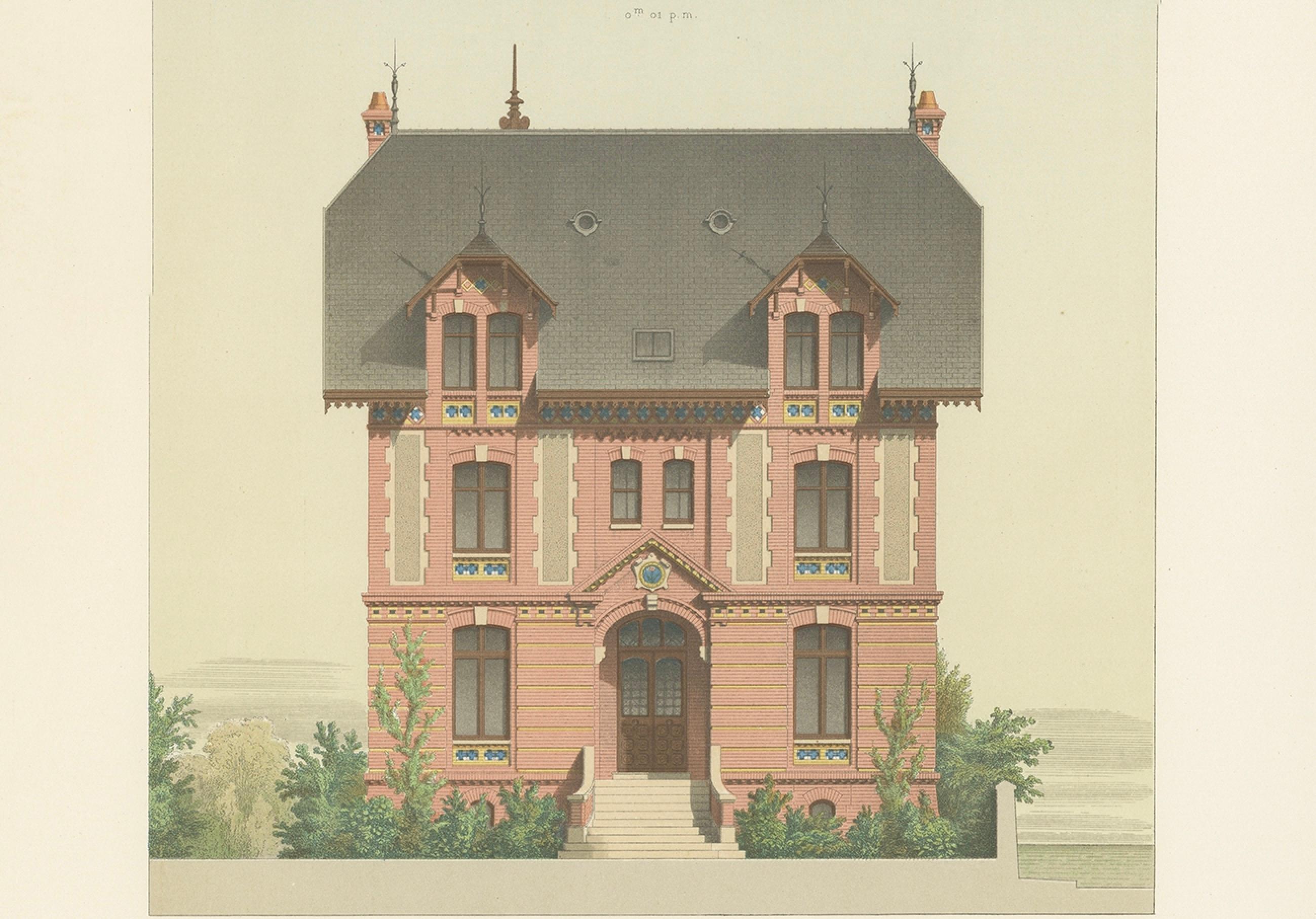 Pl. XXVI Villa Marguerite a Houlgate, Chabat, um 1900 (20. Jahrhundert) im Angebot