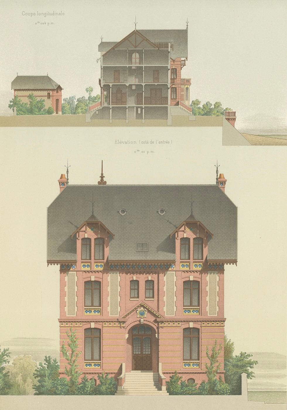 Pl. XXVI Villa Marguerite a Houlgate, Chabat, um 1900 im Angebot 1