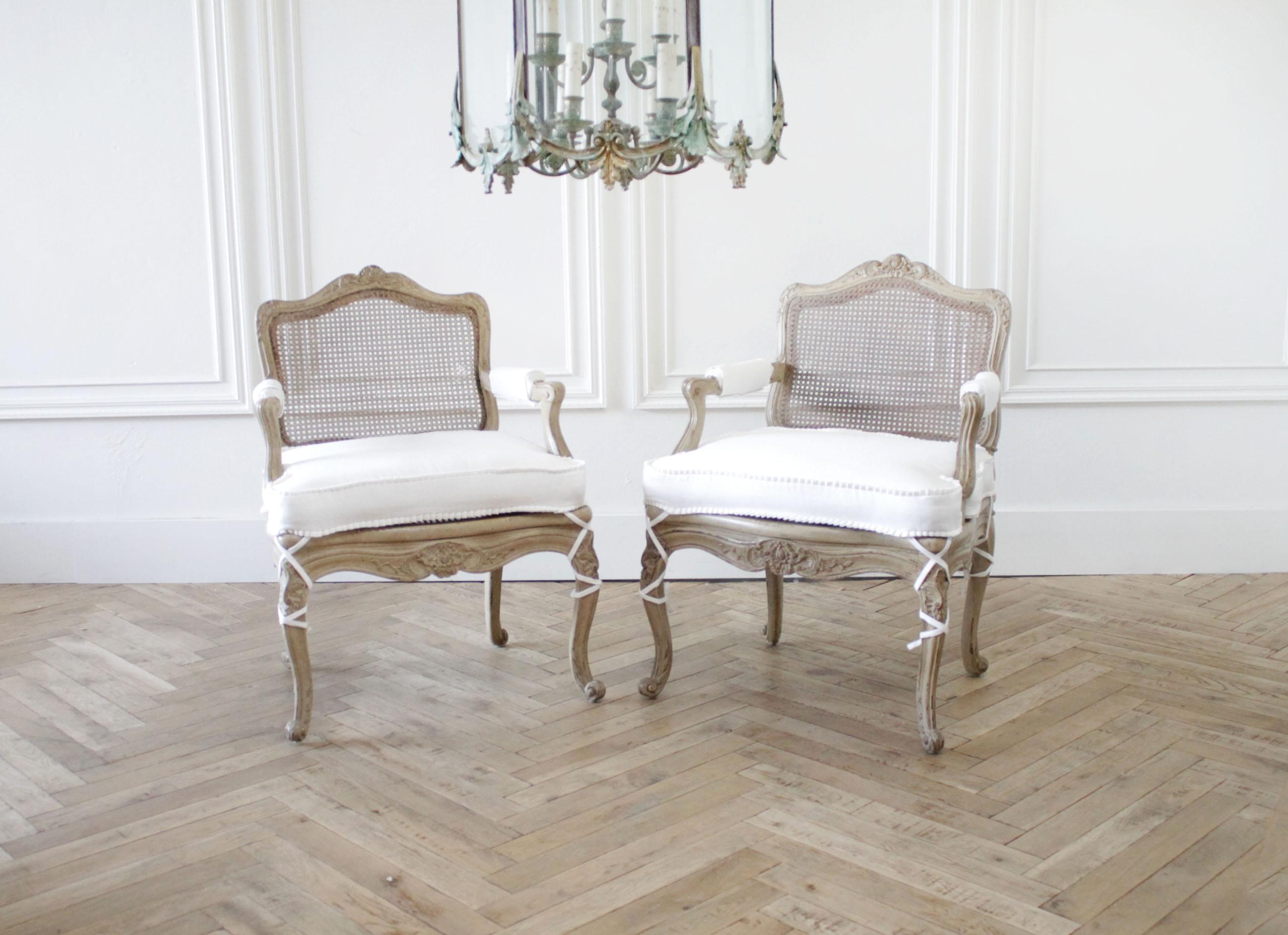 white french armchair