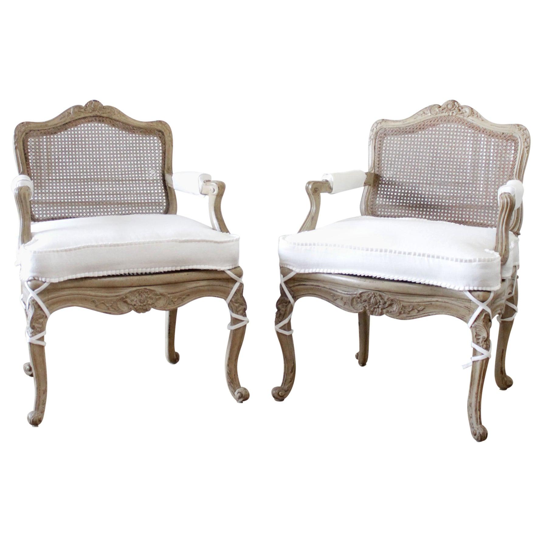 Antique French Armchair in Original Painted Finish and White Linen at  1stDibs | french arm chair, french linen armchair, white french armchair