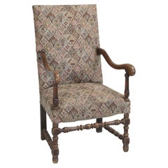 Antique French Armchair in the Style of Louis XIII in Unrestored Condition 