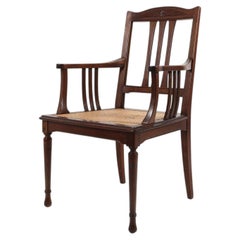 Antique French Armchair with Cane Seat, France, circa 1890