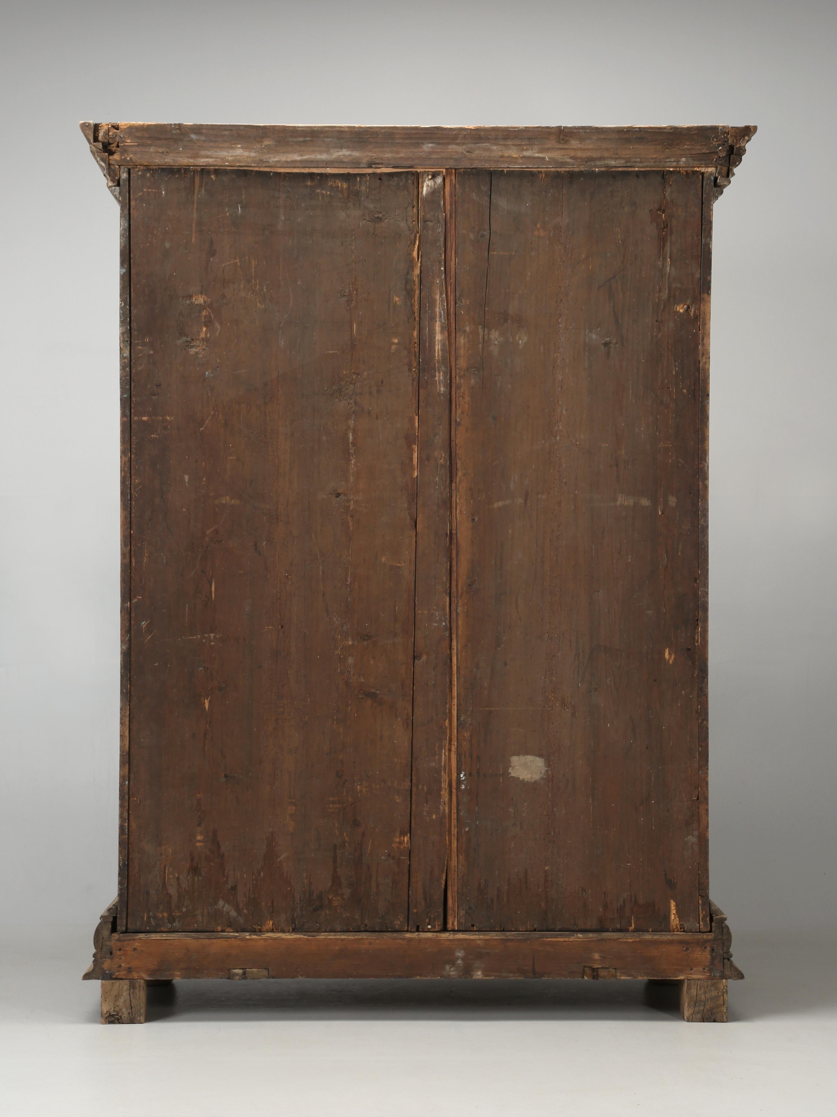 Antique French Armoire in Natural Washed Walnut Very Original Over 300-Years Old 10