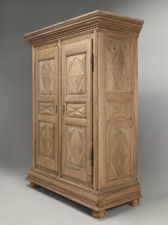 Antique French Armoire in Natural Washed Walnut Very Original Over 300-Years Old