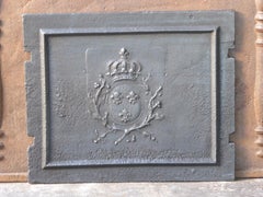 Antique French 'Arms of France' Fireback, 18th Century