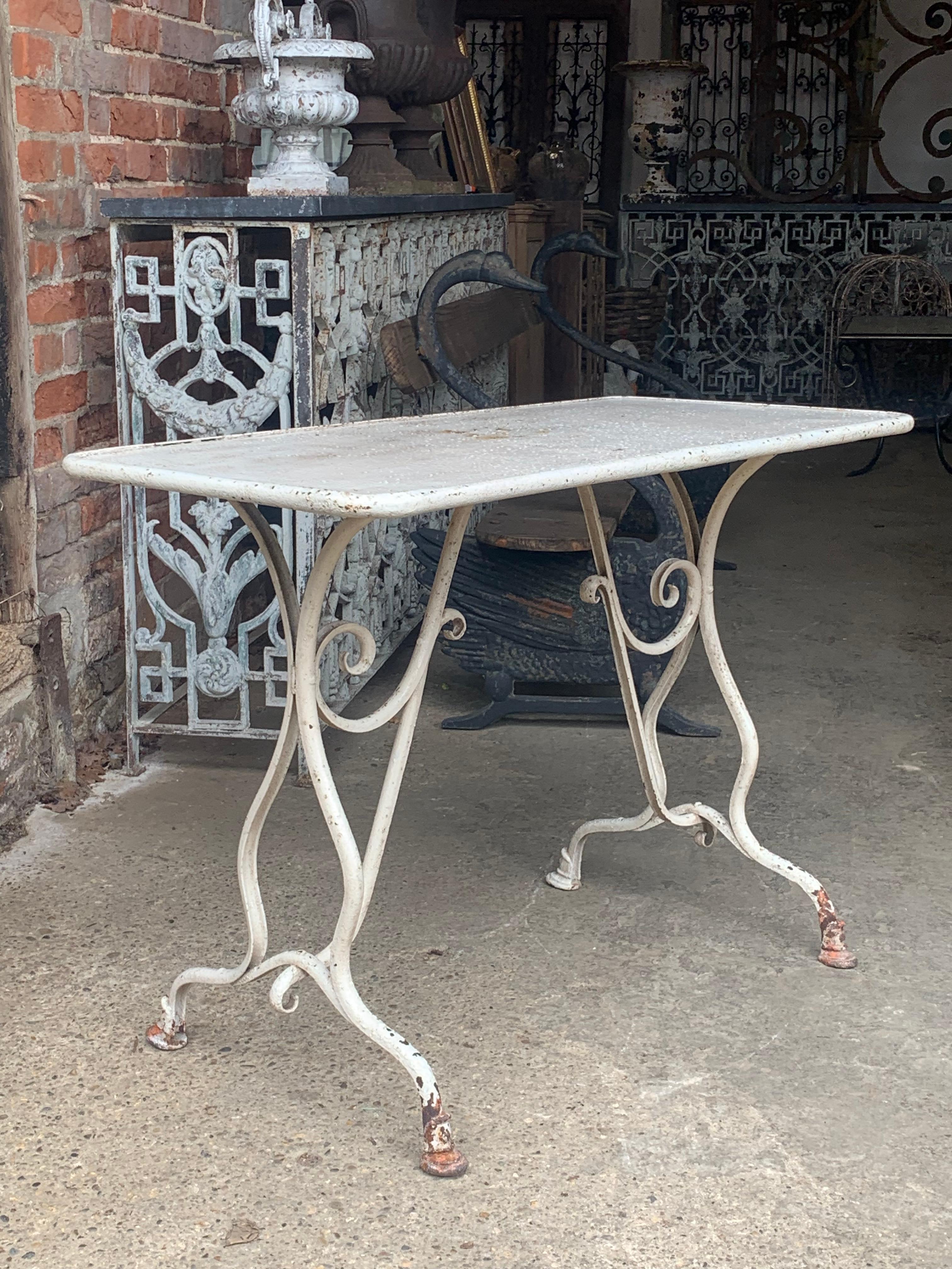 Hand-Crafted Antique  French Arras Garden Table For Sale