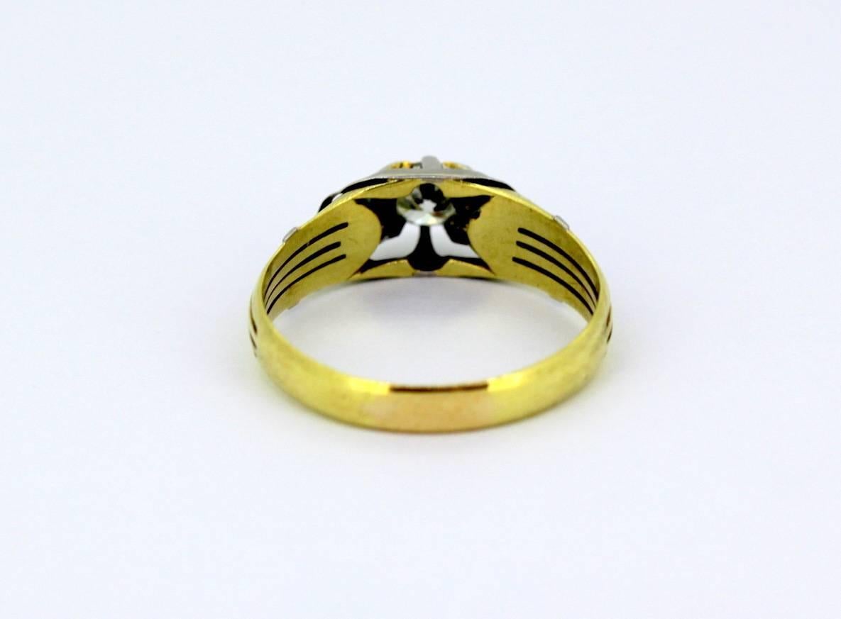 18 karat gold mens ring