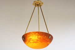 Antiker französischer Art-Déco-/ Jugendstil-Kronleuchter von Muller Freres Luneville 1920