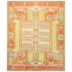 Tapis Art Déco français ancien. Taille : 7 ft 9 in x 10 ft (2::36 m x 3::05 m)