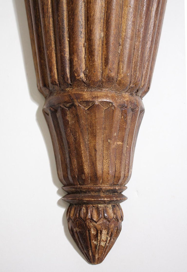 Antique French Art Deco Carved Wood Wall Shelves Sconces ... on Wooden Wall Sconce Shelf id=41721