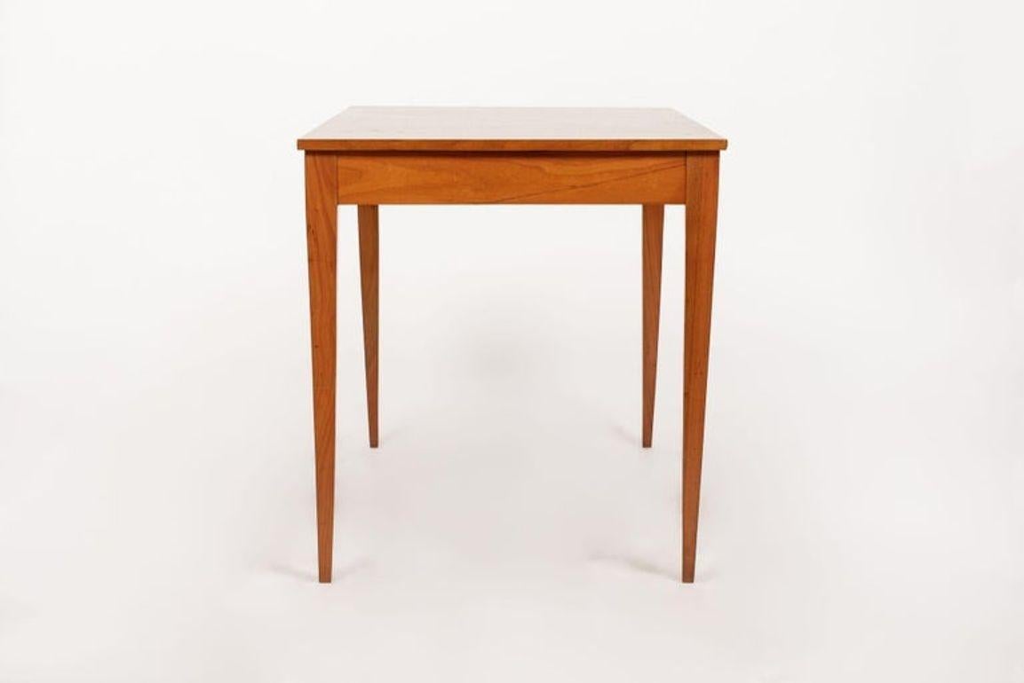Antique French Art Deco Cherry Wood Writing Desk Table by Jacques Quinet For Sale 3