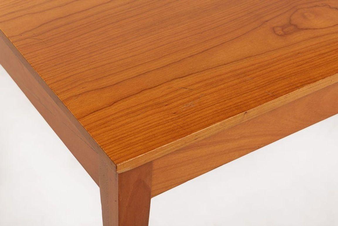 Antique French Art Deco Cherry Wood Writing Desk Table by Jacques Quinet For Sale 5