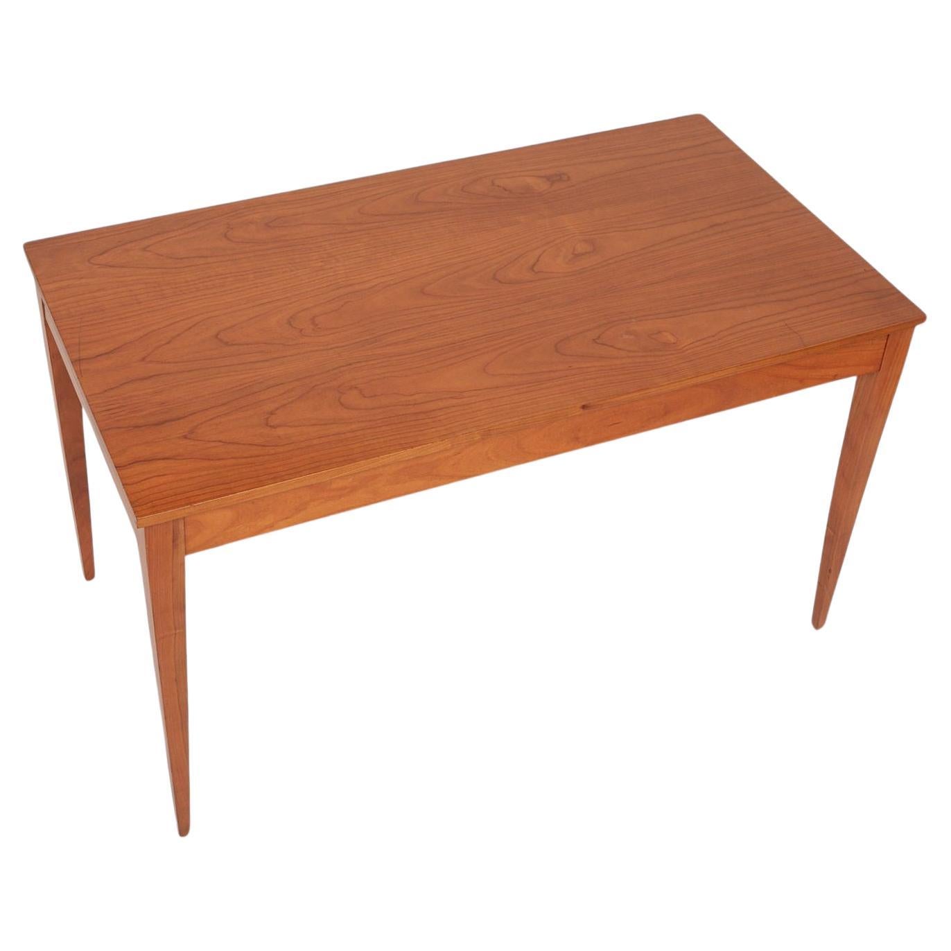 Antique French Art Deco Cherry Wood Writing Desk Table by Jacques Quinet For Sale