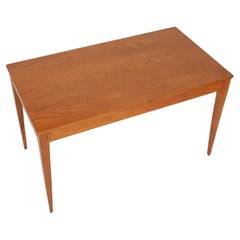 Used French Art Deco Cherry Wood Writing Desk Table by Quinet