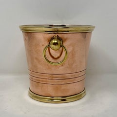 Antique French Art Deco Copper & Brass Mini Ice Bucket, circa 1905-1925