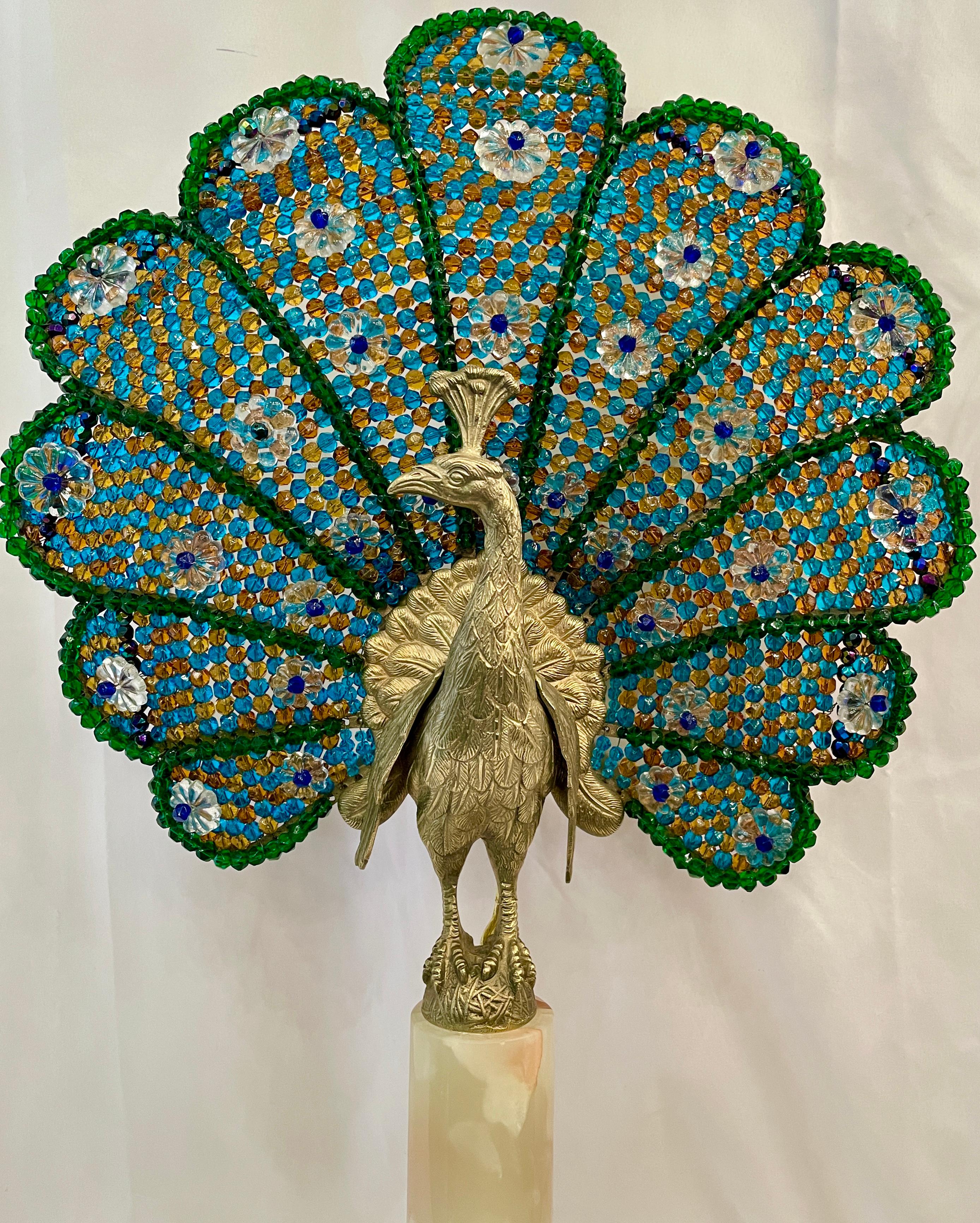 gold peacock lamp