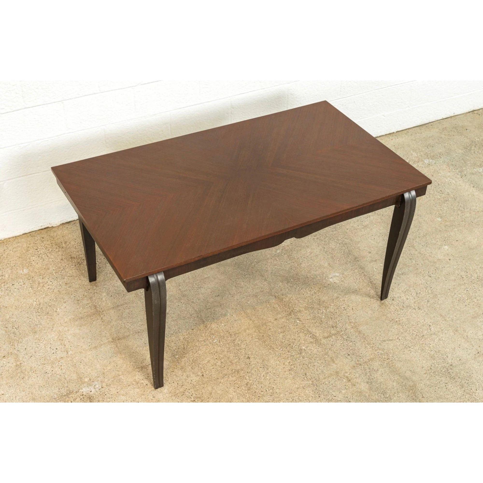 Unknown Antique French Art Deco Dining Table or Writing Desk in Mahogany Wood, 1930s For Sale