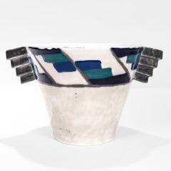 Vase ou jardinière Art Déco français ancien en porcelaine de Limoges par Camille Tharaud