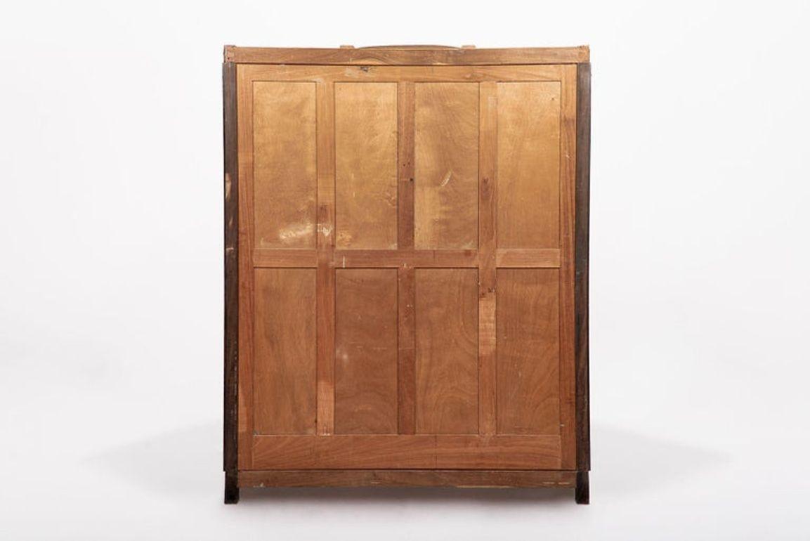 Armario Armario Antiguo Art Decó Francés de Madera de Ébano de Macassar, Años 40 en venta 5