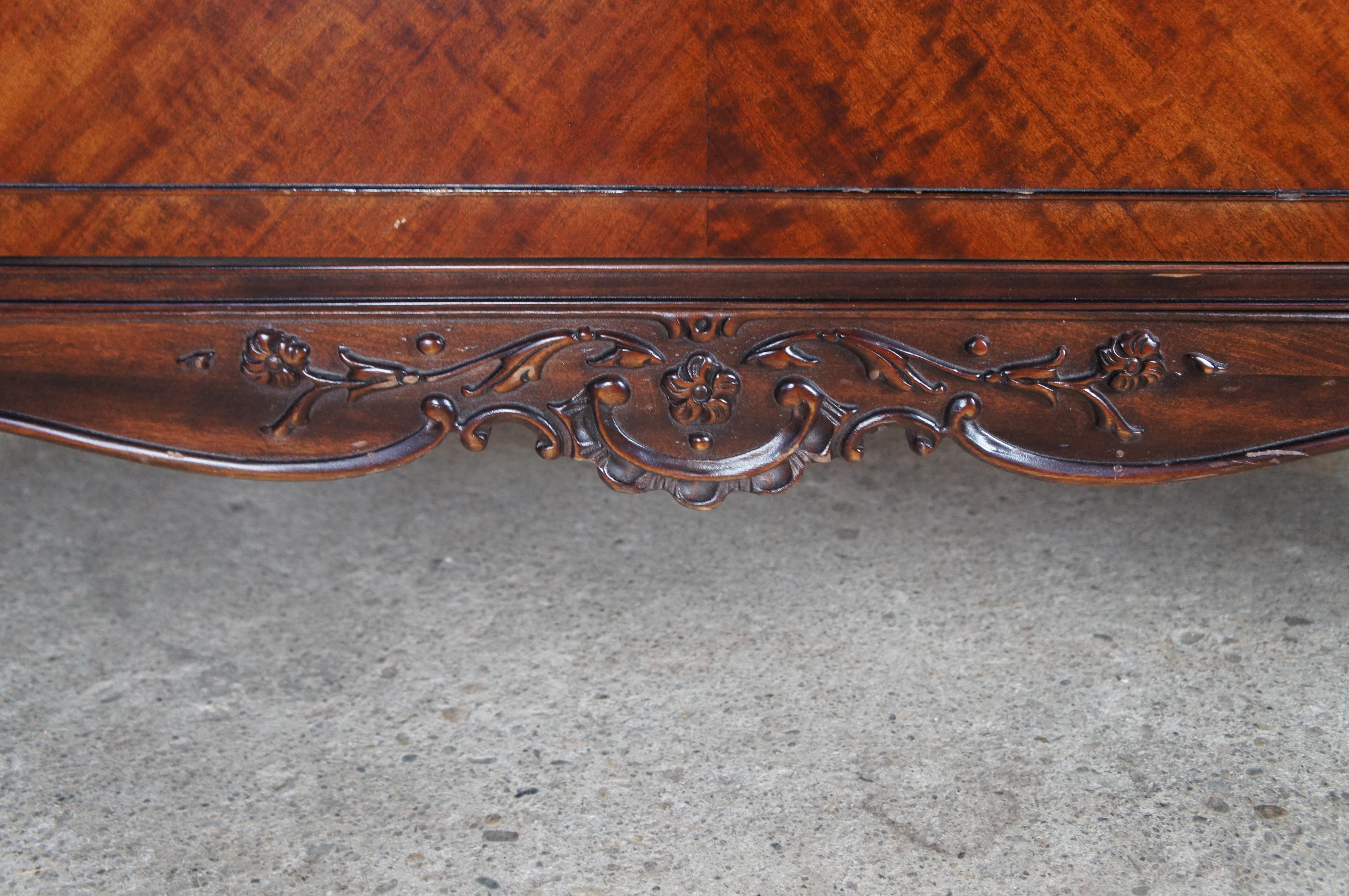 Aparador aparador Lowboy francés Art Decó de marquetería de caoba con incrustaciones en venta 6
