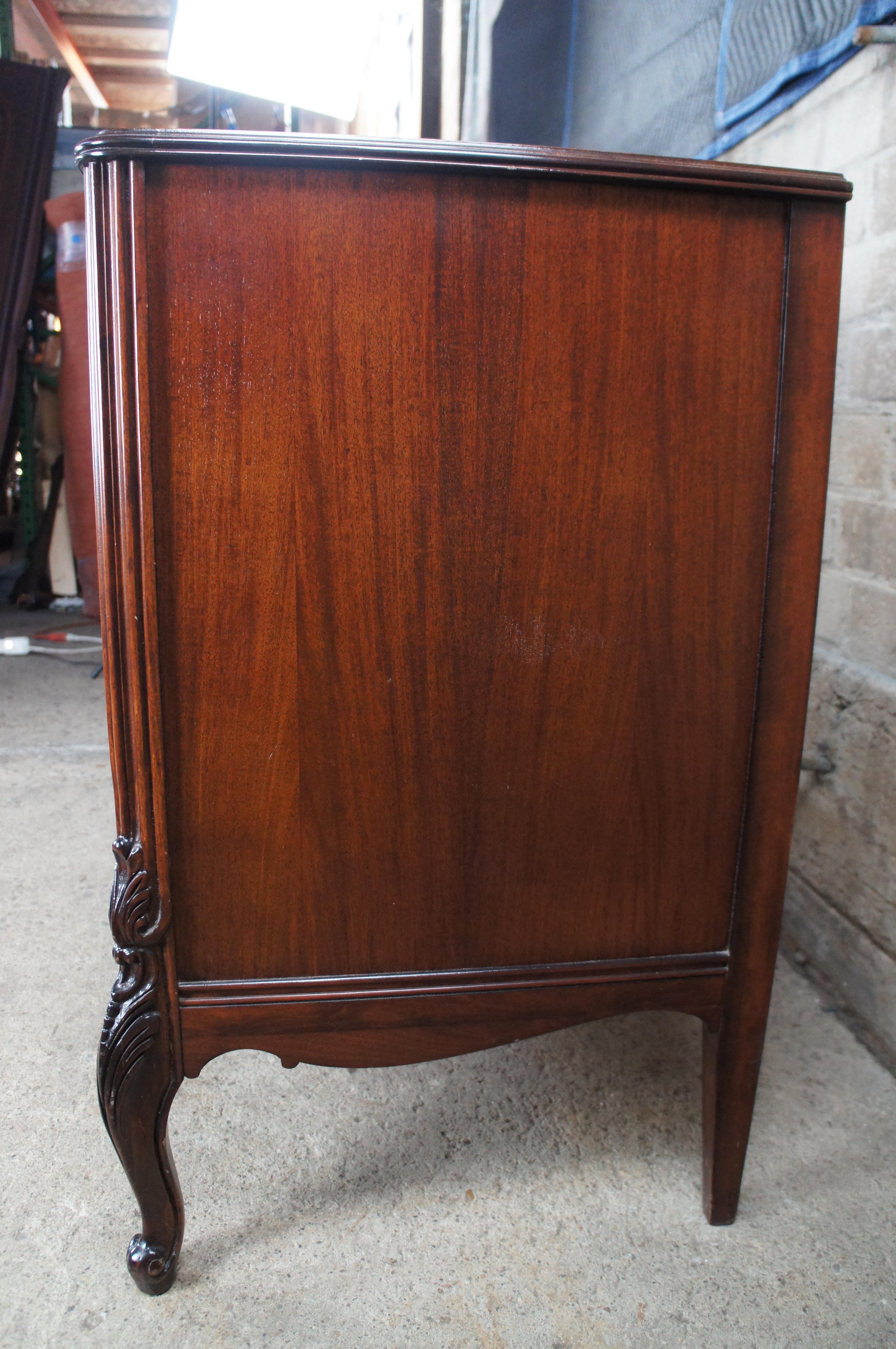 Aparador aparador Lowboy francés Art Decó de marquetería de caoba con incrustaciones en venta 7
