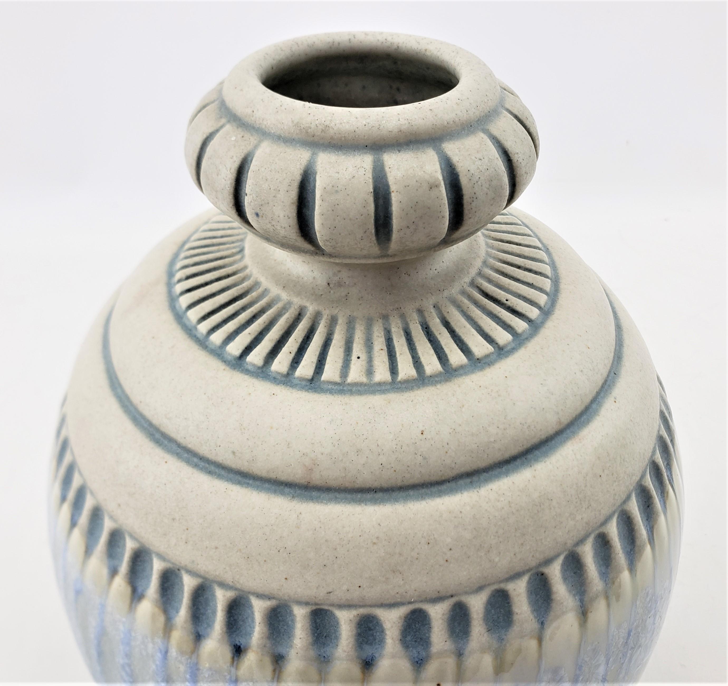 Antique French Art Deco Mougin Nancy Crystaline Art Pottery Vase 8