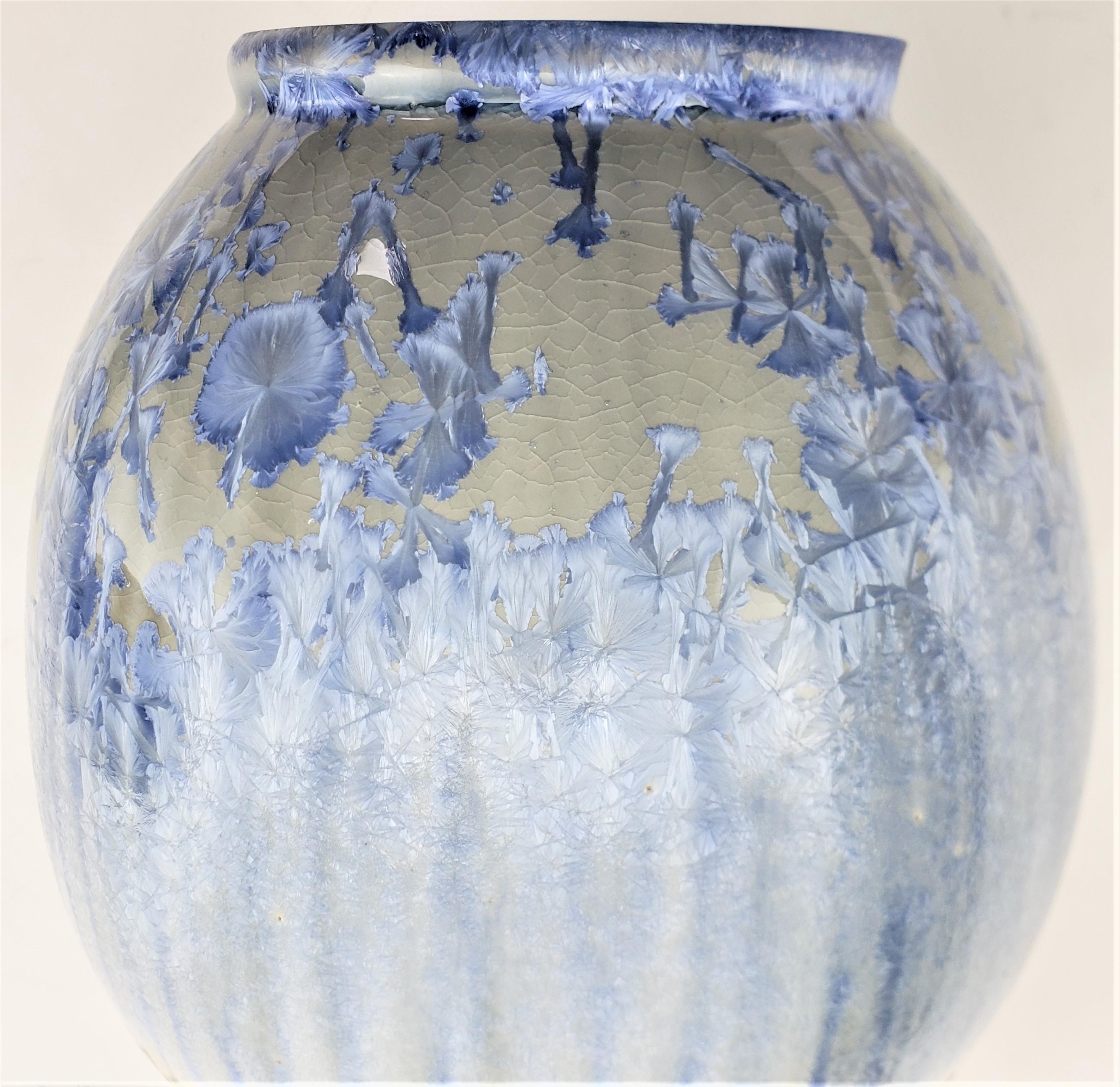 Antique French Art Deco Mougin Nancy Crystaline Art Pottery Vase 9