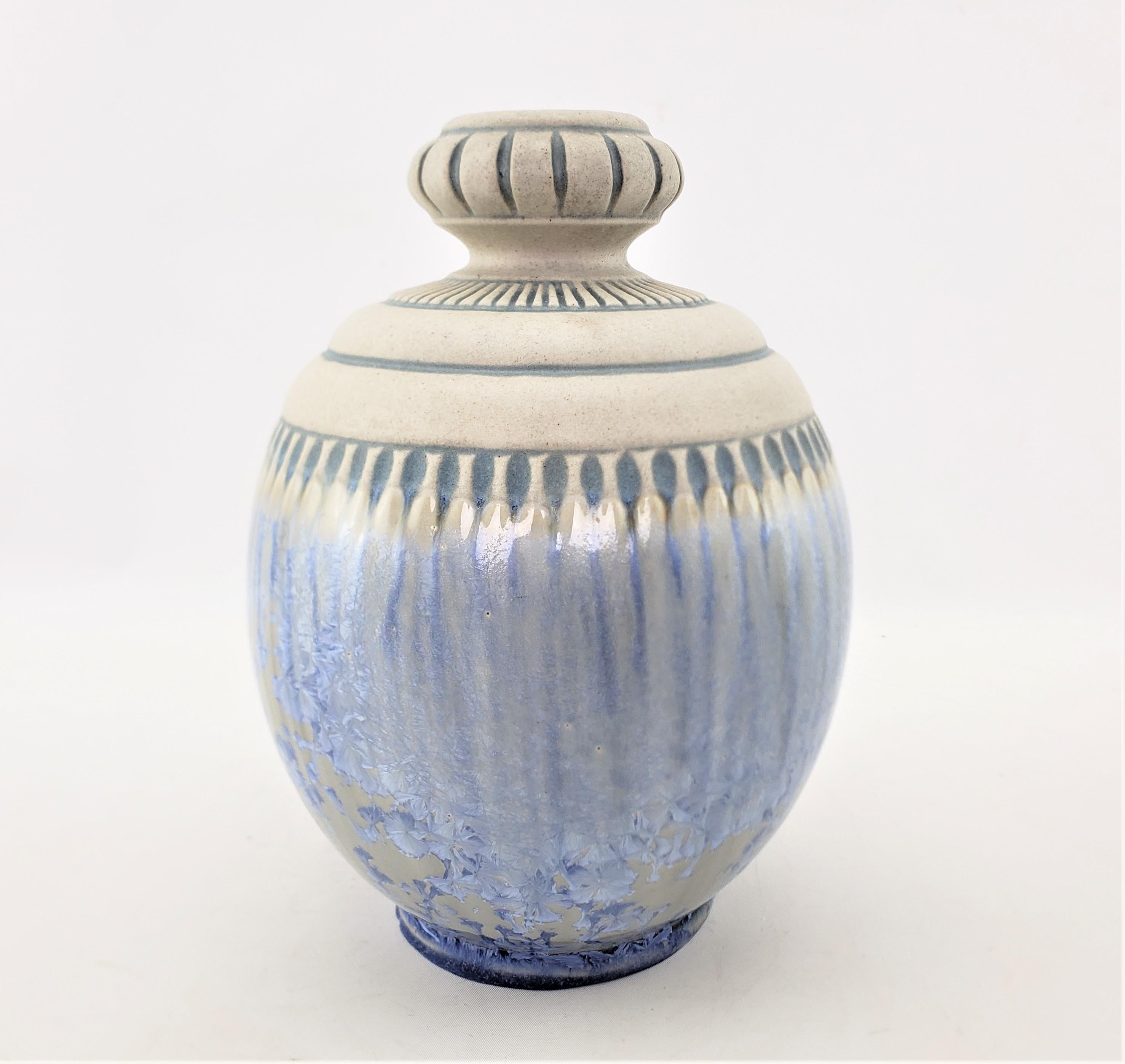 20th Century Antique French Art Deco Mougin Nancy Crystaline Art Pottery Vase
