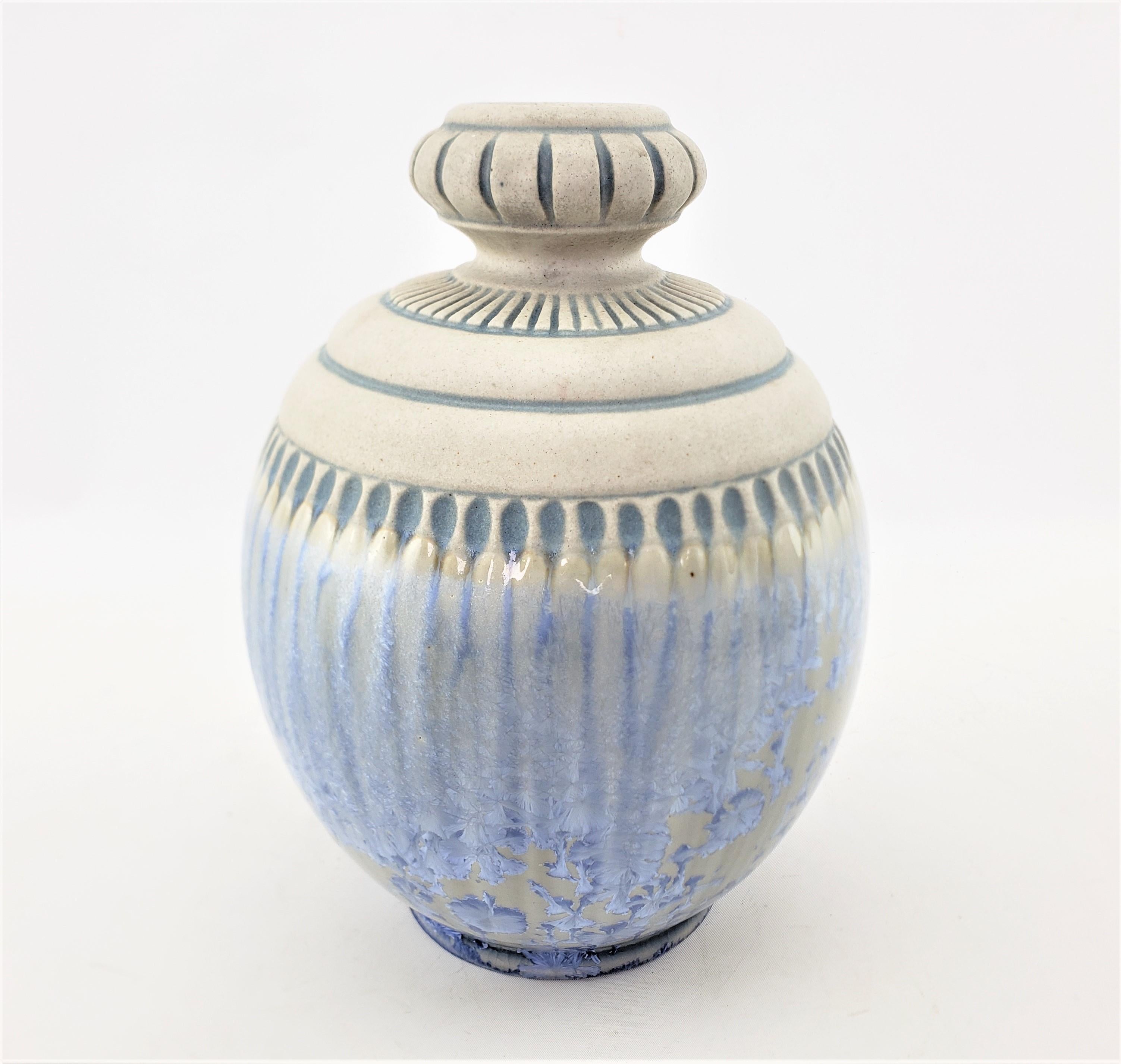 Antique French Art Deco Mougin Nancy Crystaline Art Pottery Vase 1