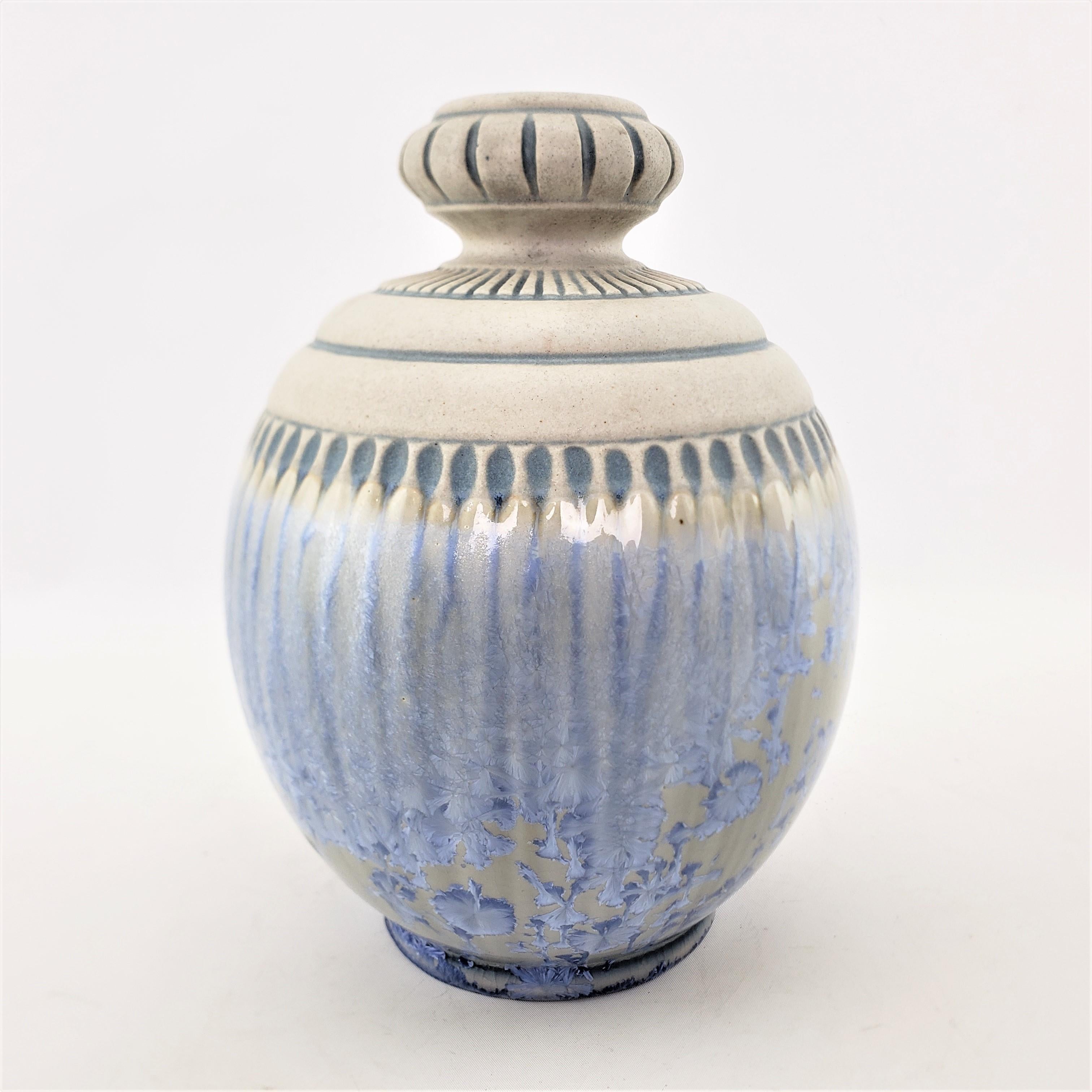 Antique French Art Deco Mougin Nancy Crystaline Art Pottery Vase 2