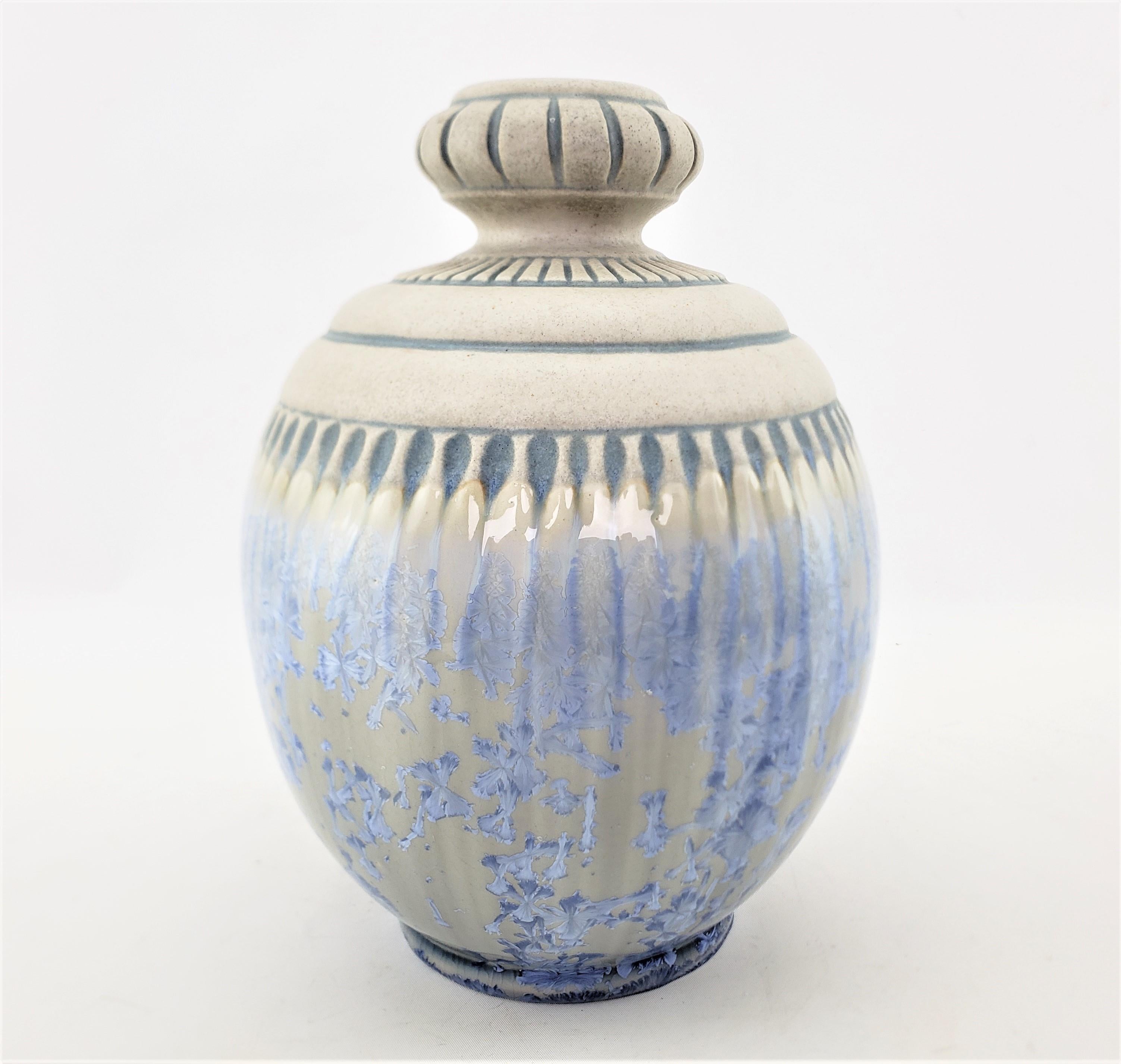 Antique French Art Deco Mougin Nancy Crystaline Art Pottery Vase 4