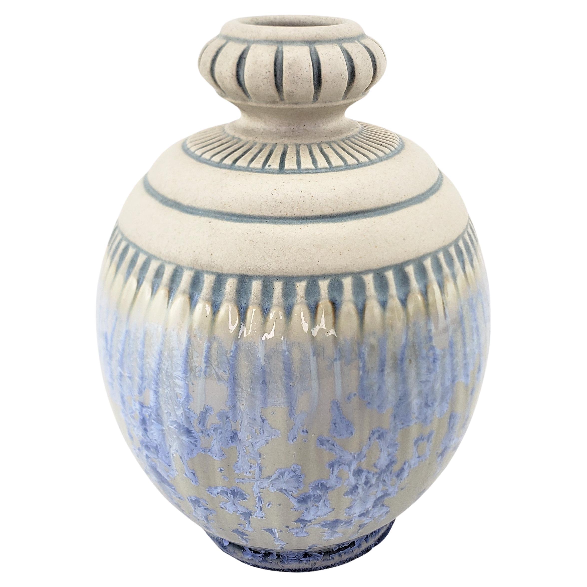 Antique French Art Deco Mougin Nancy Crystaline Art Pottery Vase