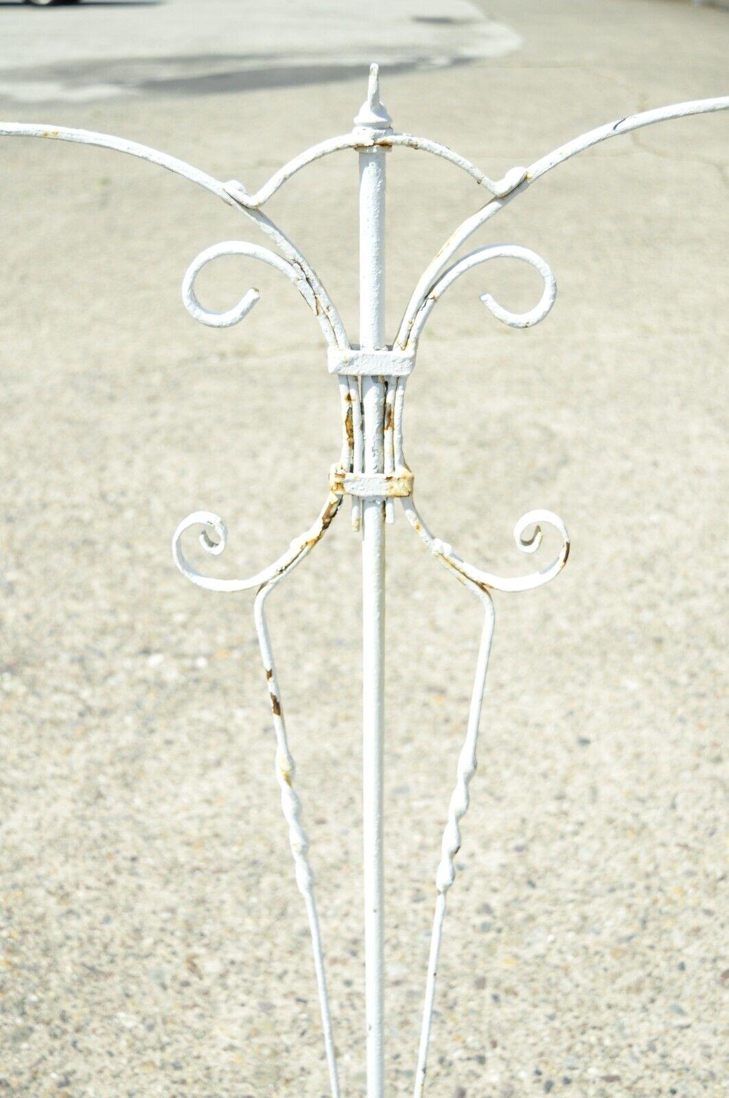 Art Nouveau Antique French Art Deco Nouveau Wrought Iron Birdcage Stand For Sale