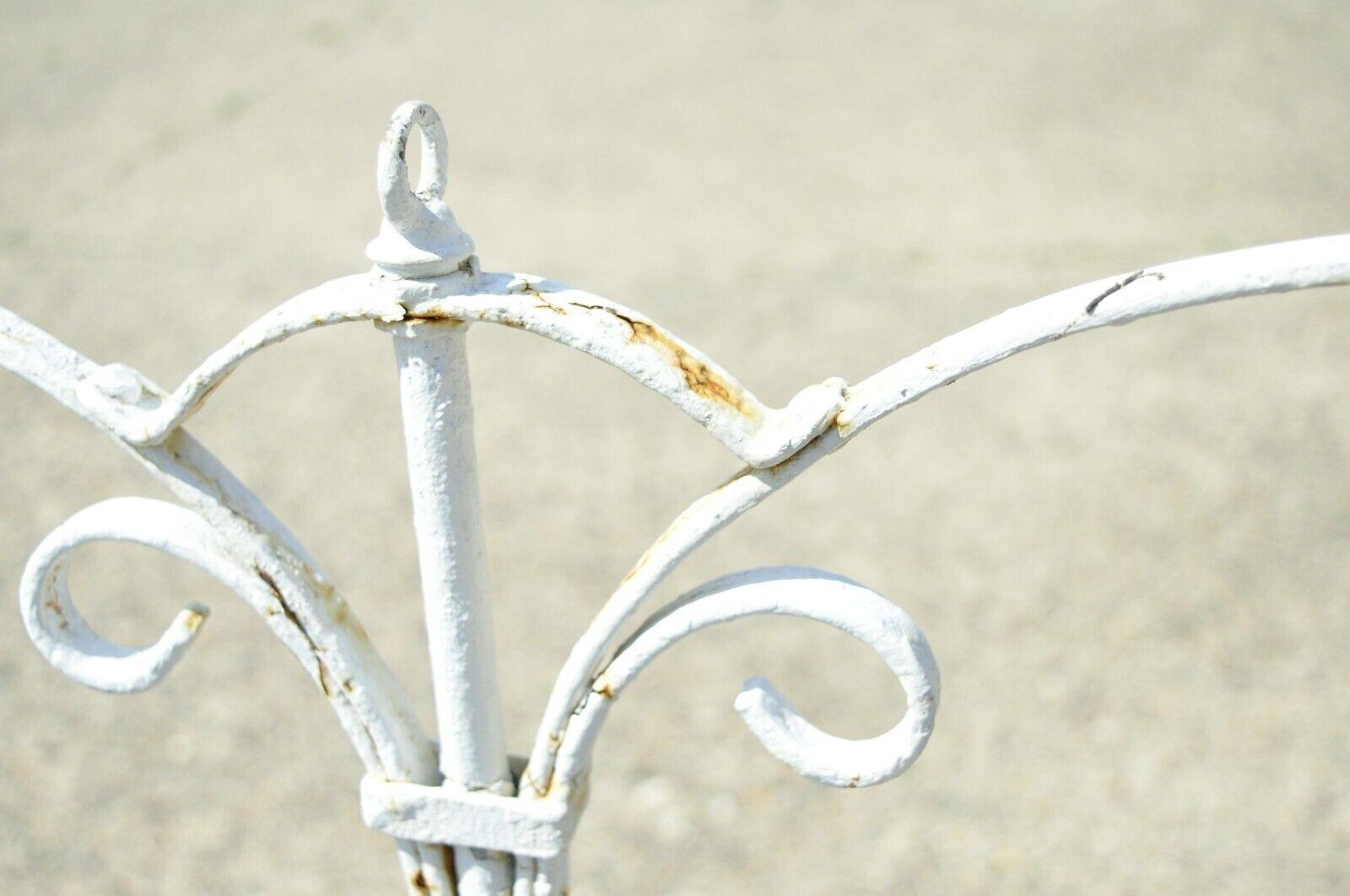 20th Century Antique French Art Deco Nouveau Wrought Iron Birdcage Stand For Sale