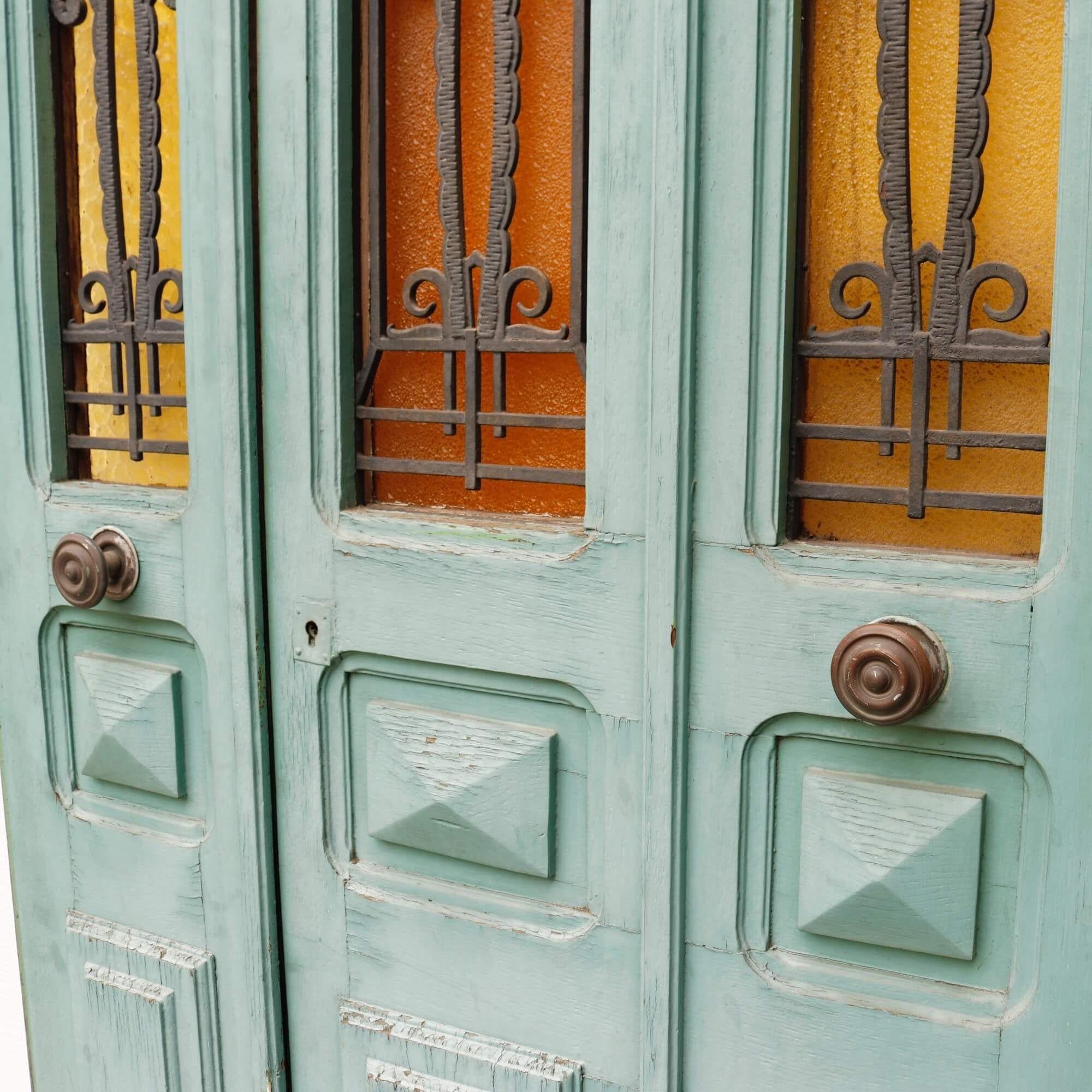 20th Century Antique French Art Deco Oak Door