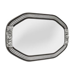 Antique French Art Deco Octagonal Wall Mirror, circa 1920