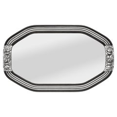 Antique French Art Deco Octagonal Wall Mirror, circa 1920