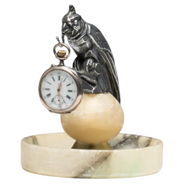 Antique French Art Deco Parrot Themed Watch Holder