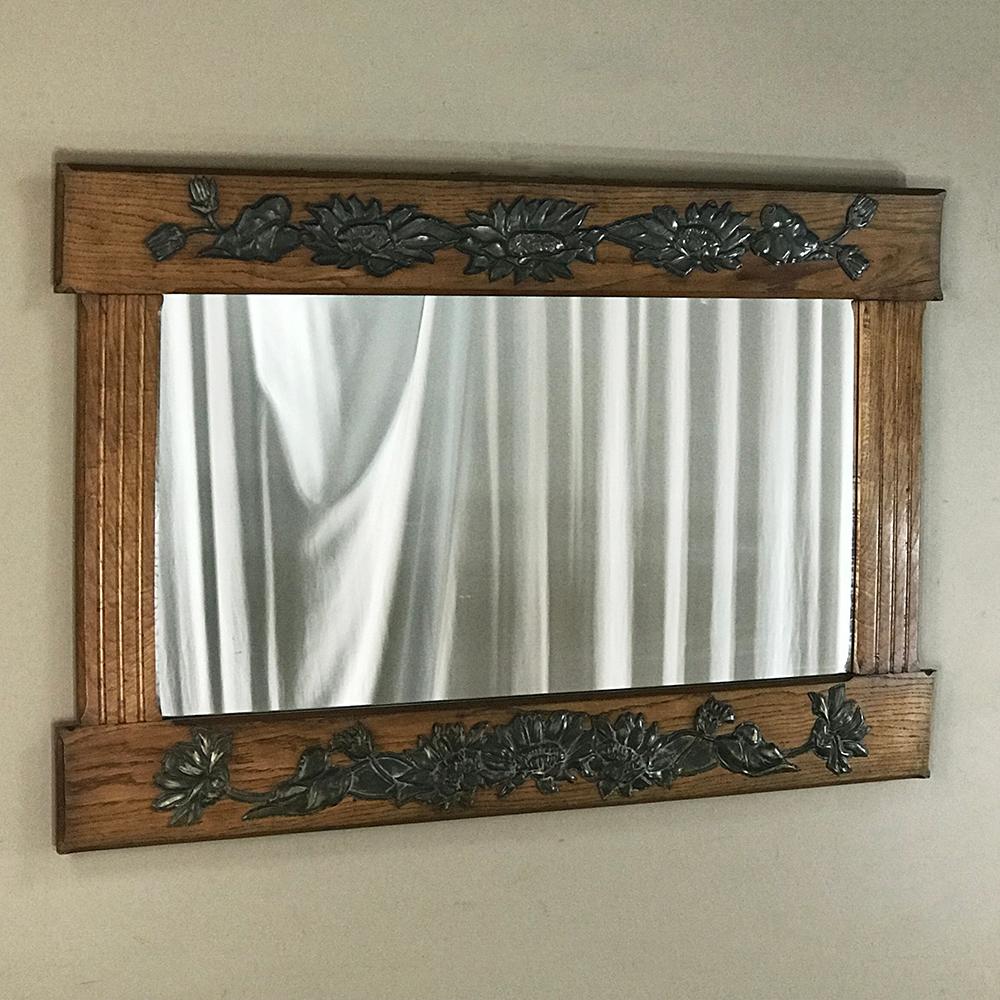 Antique French Art Deco Period Mirror For Sale 4